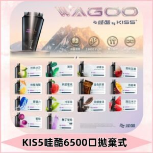 Kis5電子煙 Kiss拋棄式哇酷|WAGOO6500口一次性電子煙